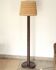 Wooden column floor lamp by Charles Dudouyt, 1940s