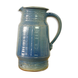 Signed blue sandstone pitcher