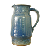 Signed blue sandstone pitcher