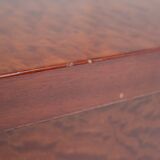 2 Italian nightstands in burlwood with brass handle