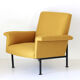 Fauteuil jaune vintage des années 1950
