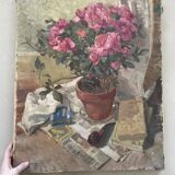 Old still life signed Georges Schirmann 1947