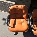 Knoll edition Pollock leather cognac chair
