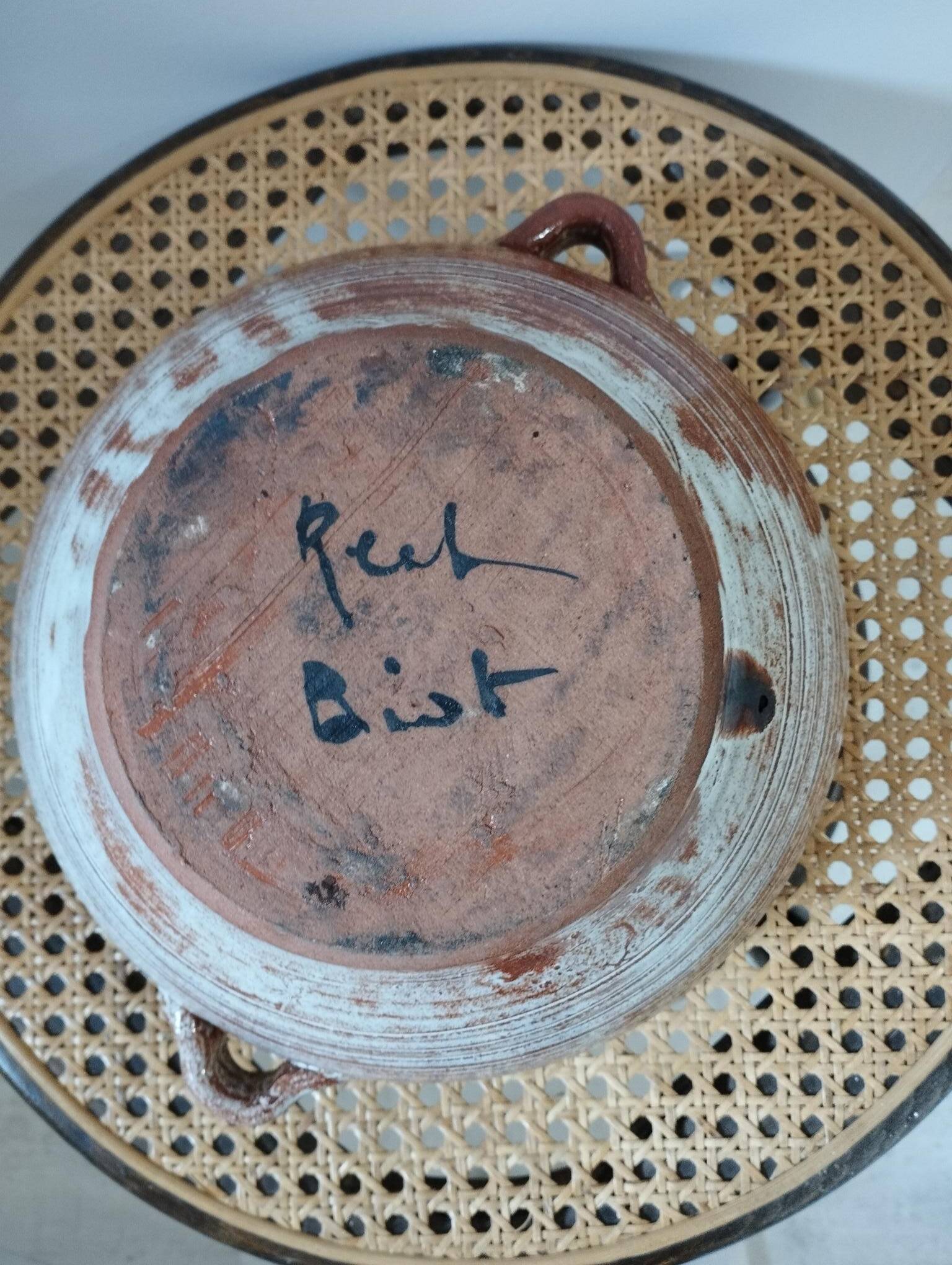Soupière en grés vernissé en Biot - pièce de forme vintage