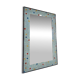 Vintage wall mirror in mint blue mosaic