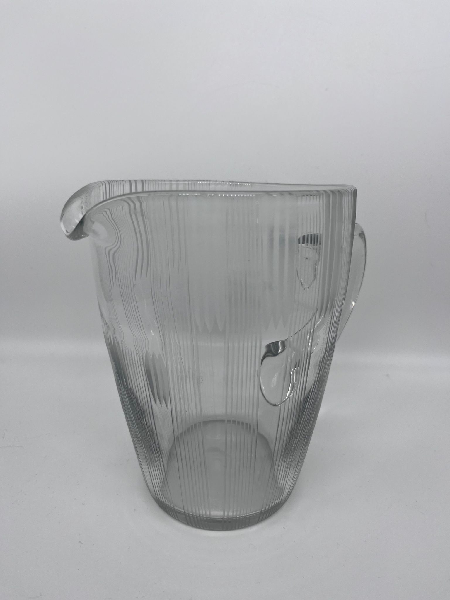 50s chiseled glass pitcher