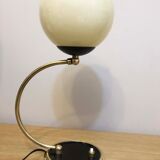 Old lamp articulated with opaline