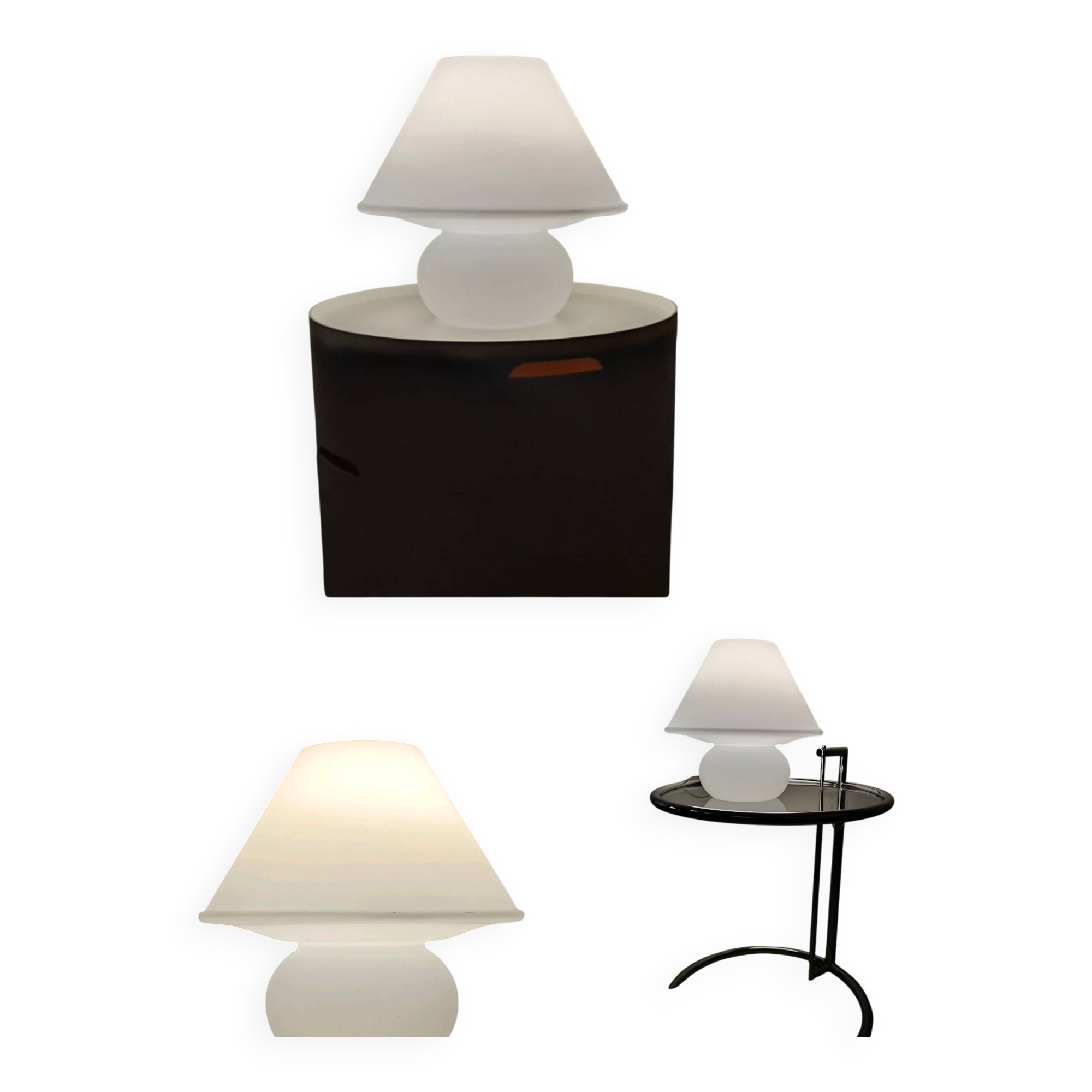 Mushroom lamp 6249 by Glashutte Limburg 1970s