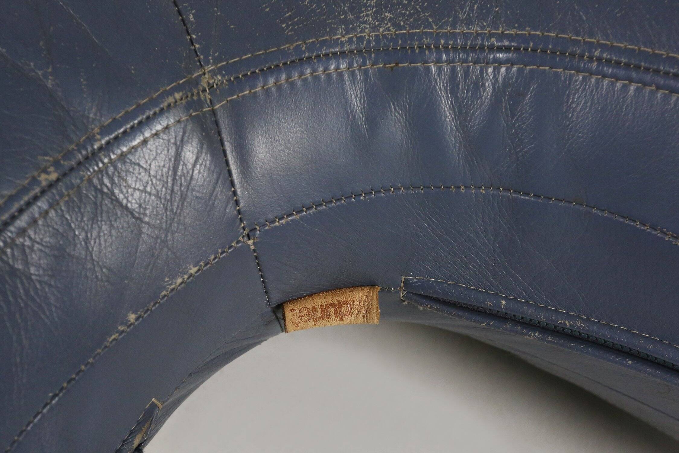 Leather Pouf by Lowie Vermeersch for Durlet, Belgium 1999