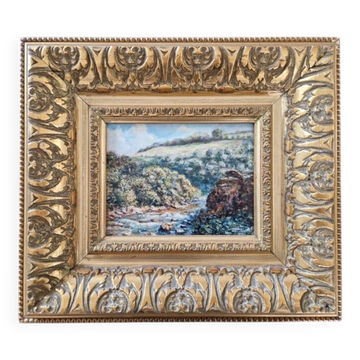 Jerzy Moscicki (Born in 1954) - Oil on canvas - Landscape with a stream