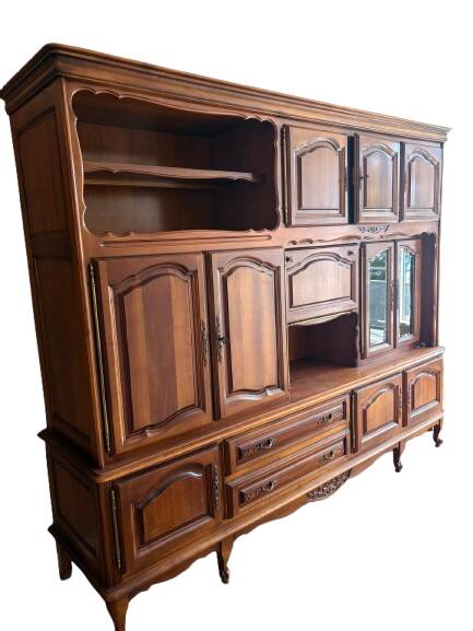 Large Louis XV living room furniture – Solid cherry wood