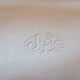 Set of 5 towels monograms "JF" damasse in white