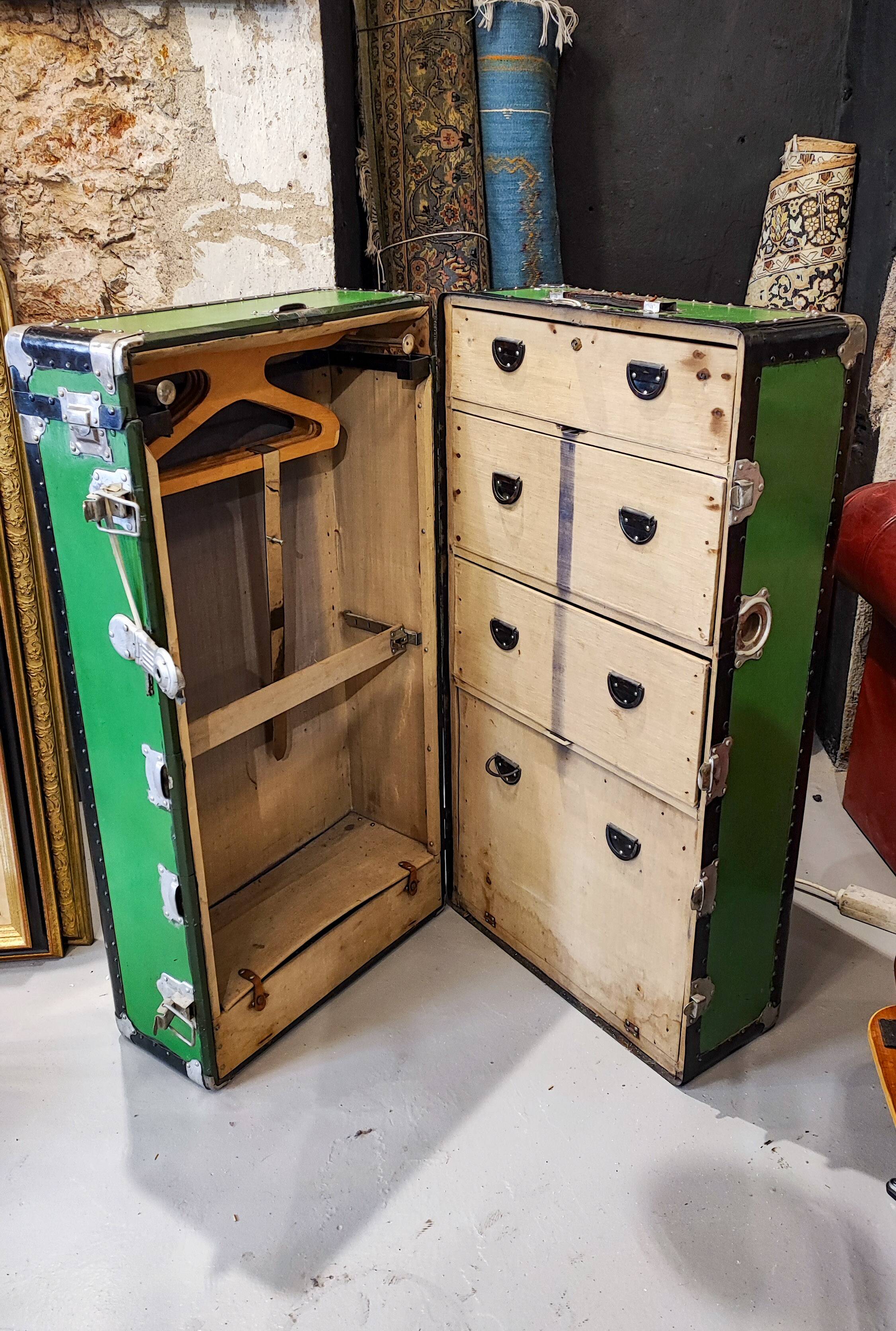 Old cabin travel trunk 1900