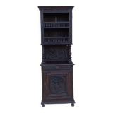 Ancien meuble vaisselier bois massif sculpté