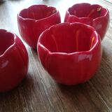 Set of 4 red tulip bowls from Villeroy & Boch