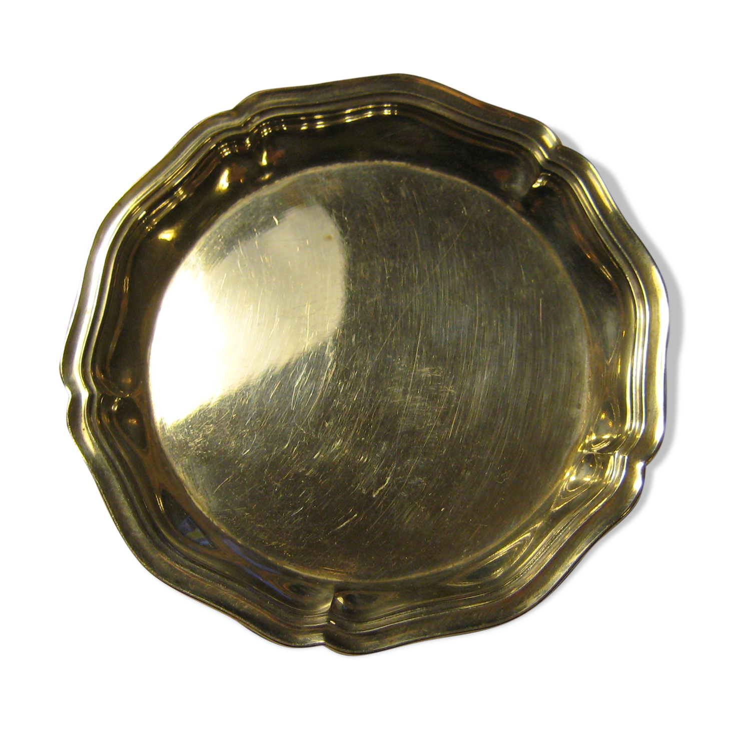 Silver metal saucer Christofle