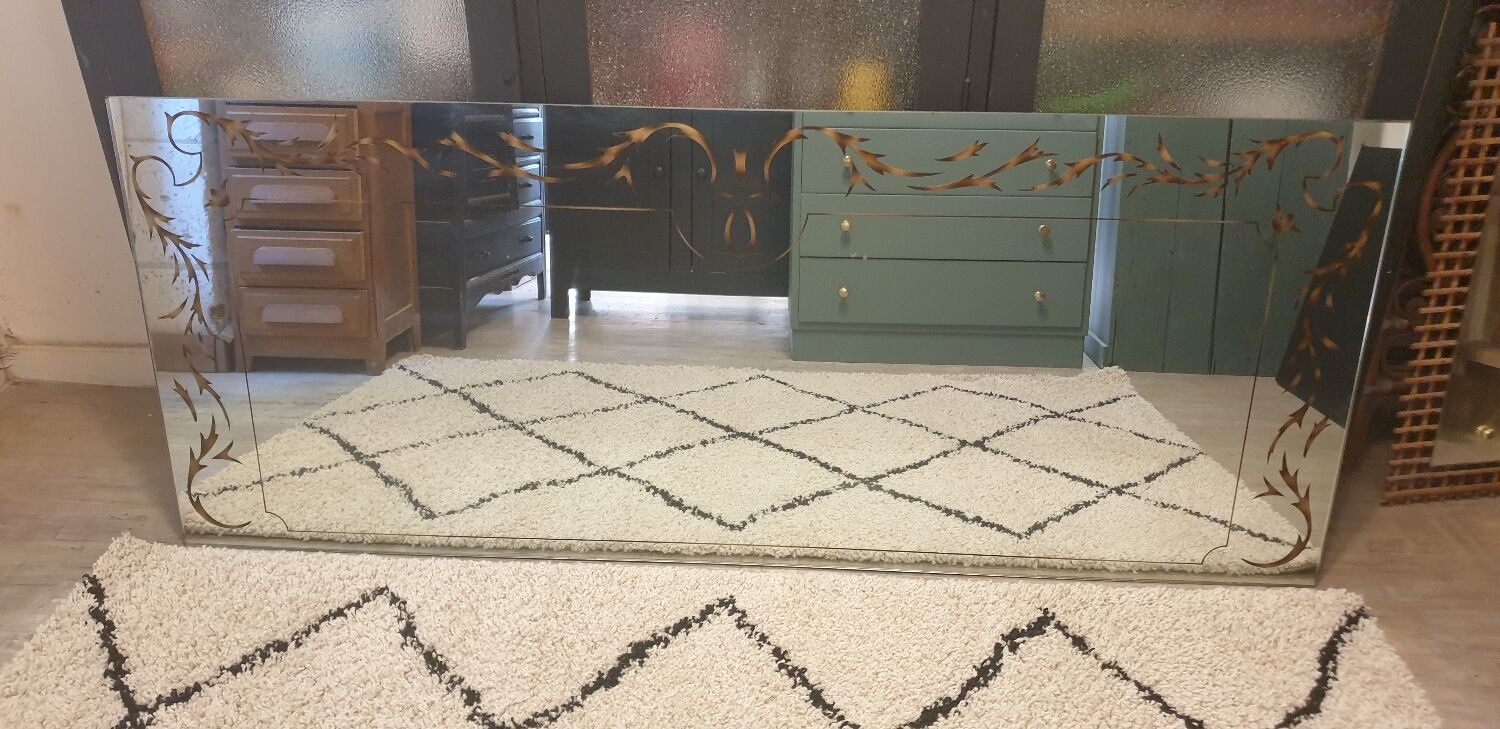 Art deco eglomisé mirror 180×72