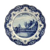 Assiette Delft Printemps Heineken 1990 céramique blanc & bleu vintage