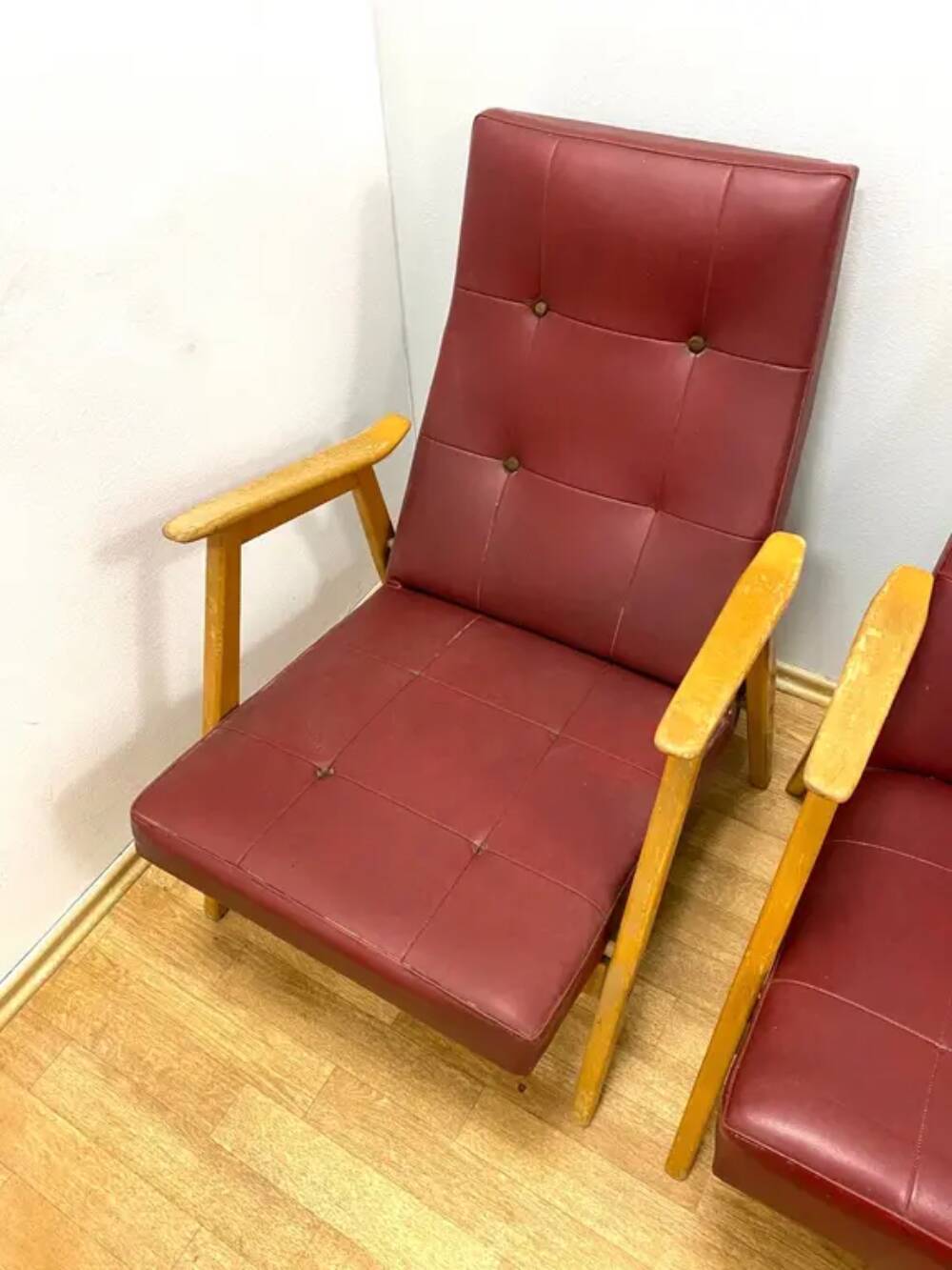 Set of 4 Retro Armchairs, Interior Prague, 1960s, Czechoslovakia