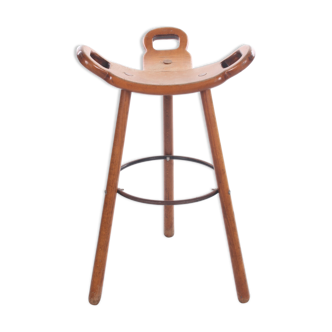 Spanish brutalist bar stool Marbella for Confonorm, 1970s