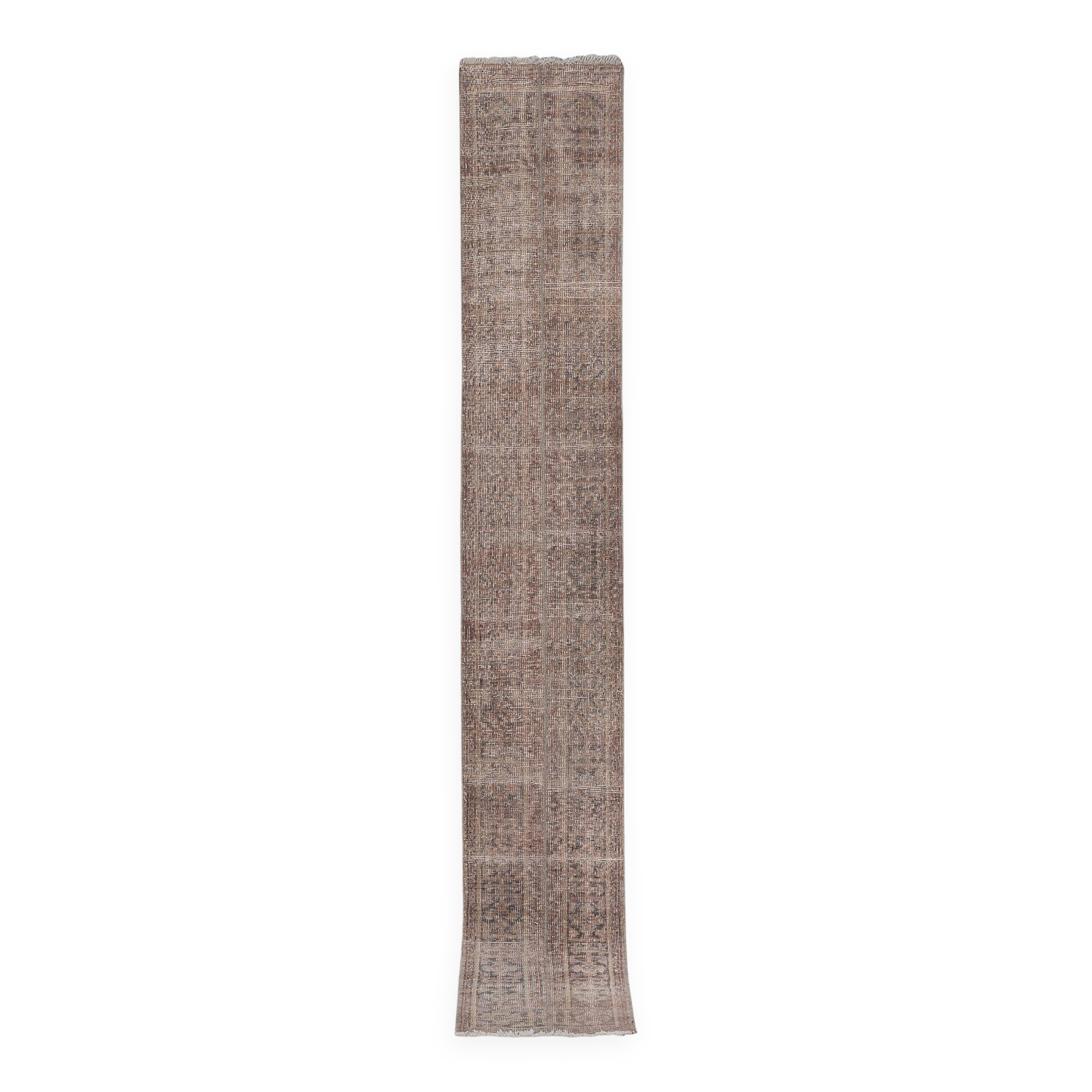 Vintage Turkish Oushak Rug Handwoven 55x373 cm