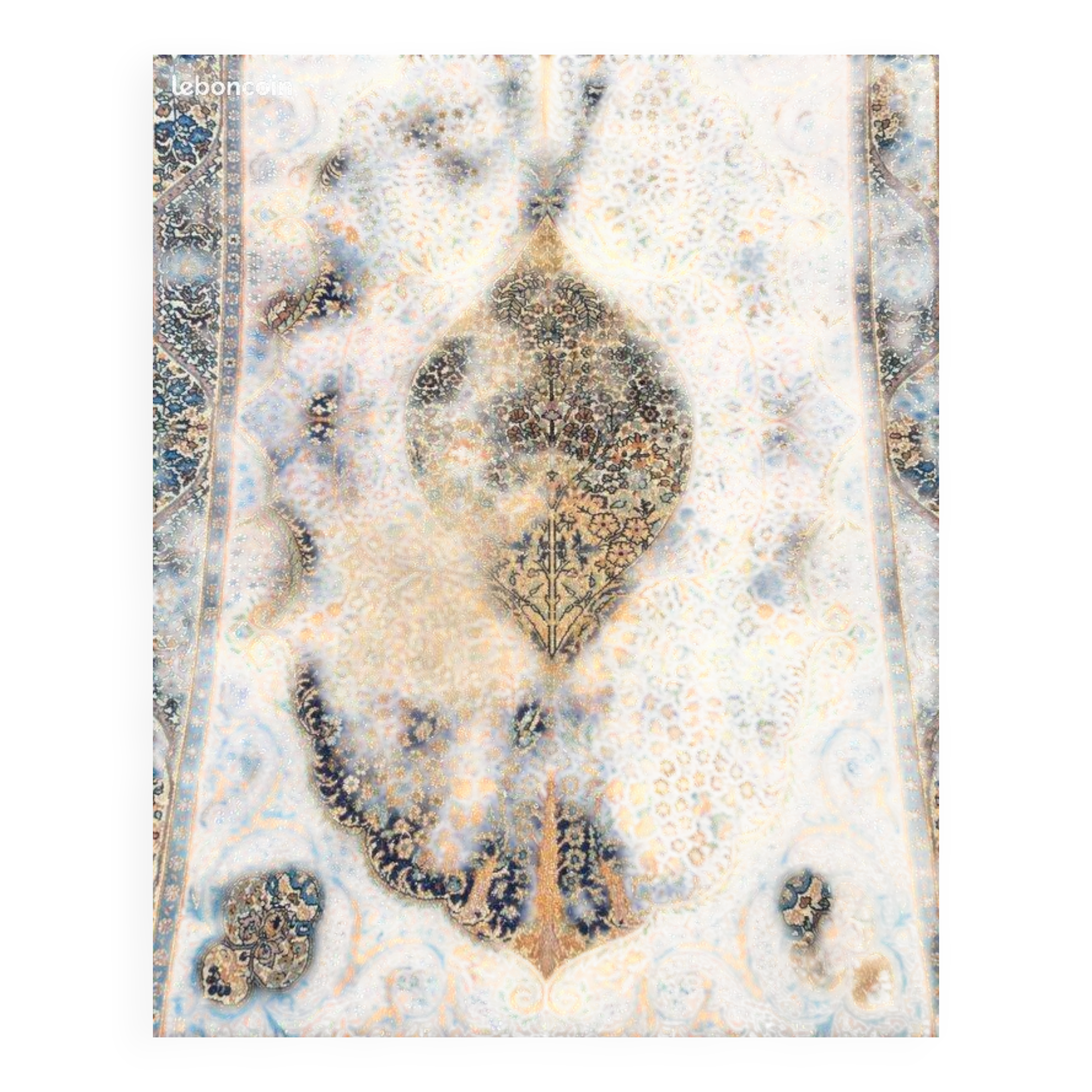 Ancient Oriental rug – wool – 204 x 130 cm – tree of life patterns