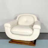 Mid-century White Art Deco sofa and armchair. Italy 1930s