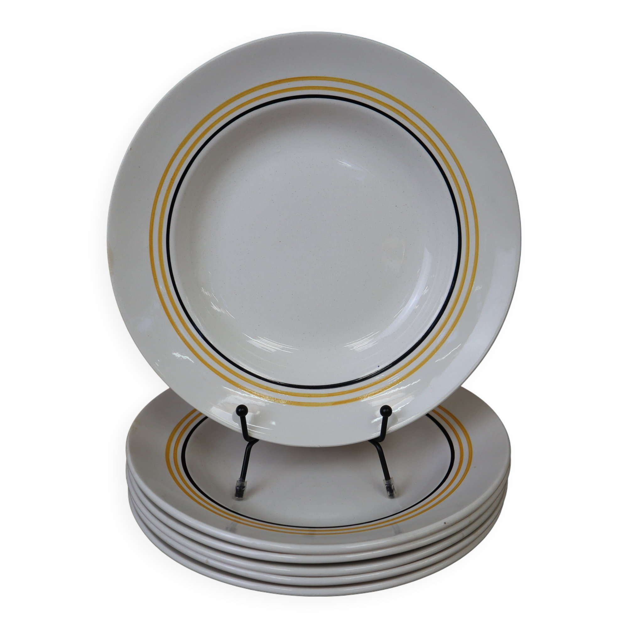 Set of 6 Moulin des Loups soup plates