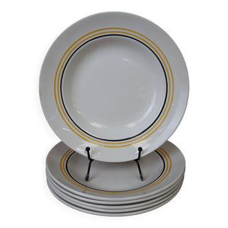Set of 6 Moulin des Loups soup plates