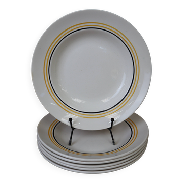 Set of 6 Moulin des Loups soup plates