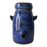 Vinaigrier in blue ceramic signed Couffil