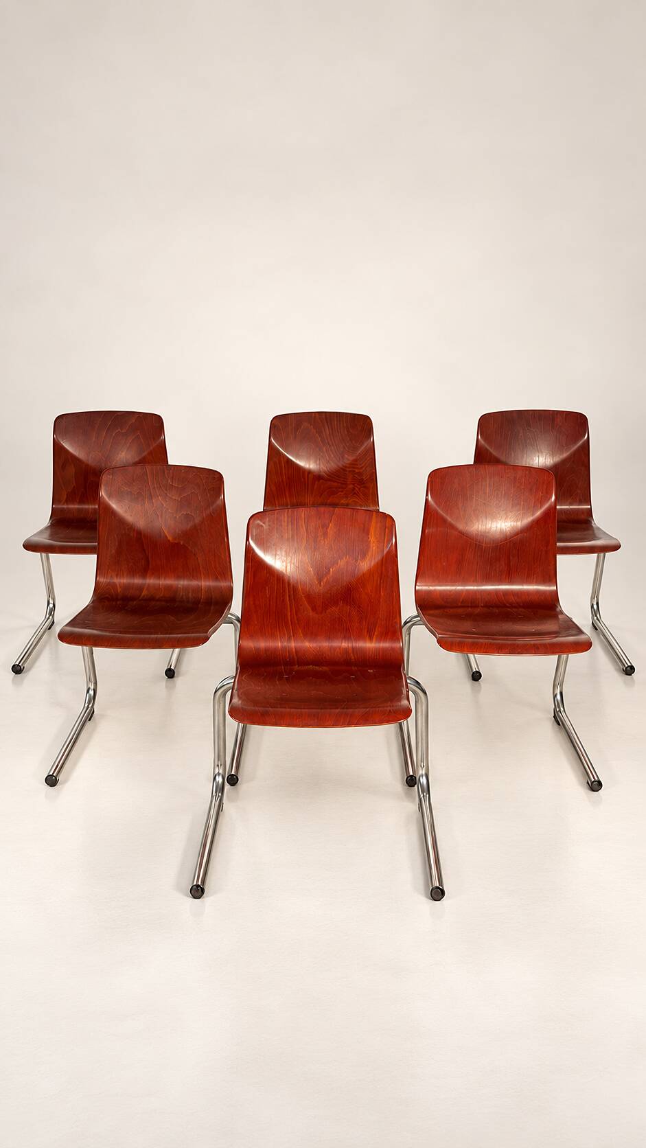 Set of 6 Vintage Thur Op Seat Chairs – Pagholz 1960s
