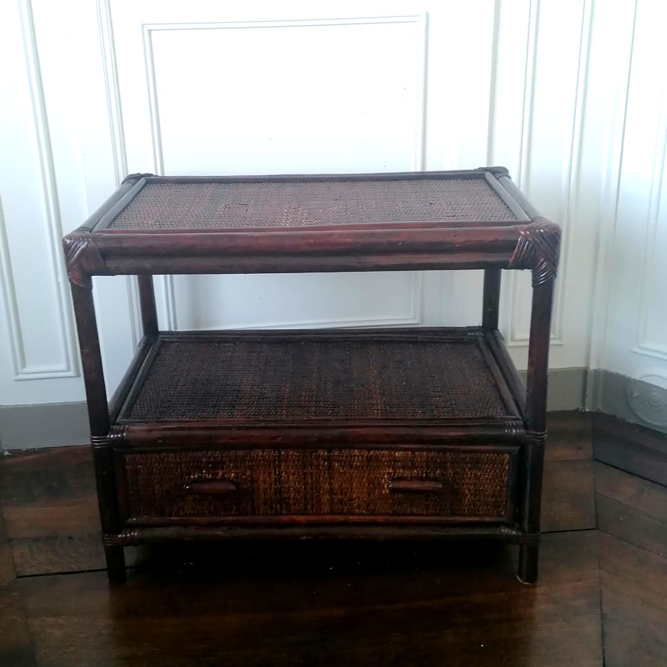 Rattan support cabinet 1960s