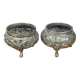 Indian Kutch 800 Silver Open Salt Cellar Pair of 800 Silver Salt Cellars