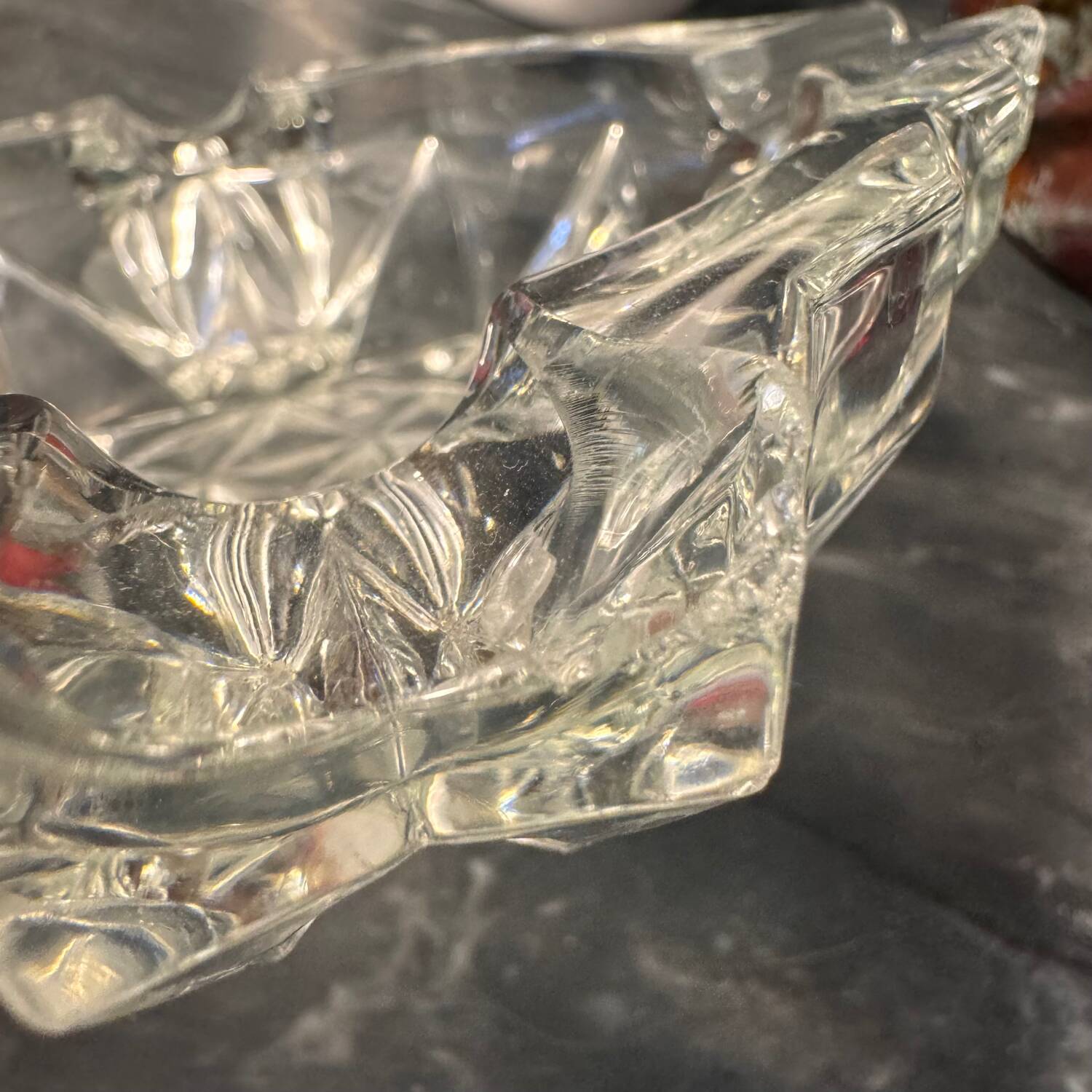Large crystal ashtray