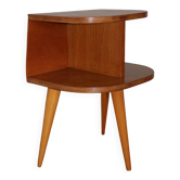 Tripod bedside table with oak veneer, 1950