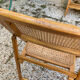 Lot de 3 chaises pliantes en bois et cannage