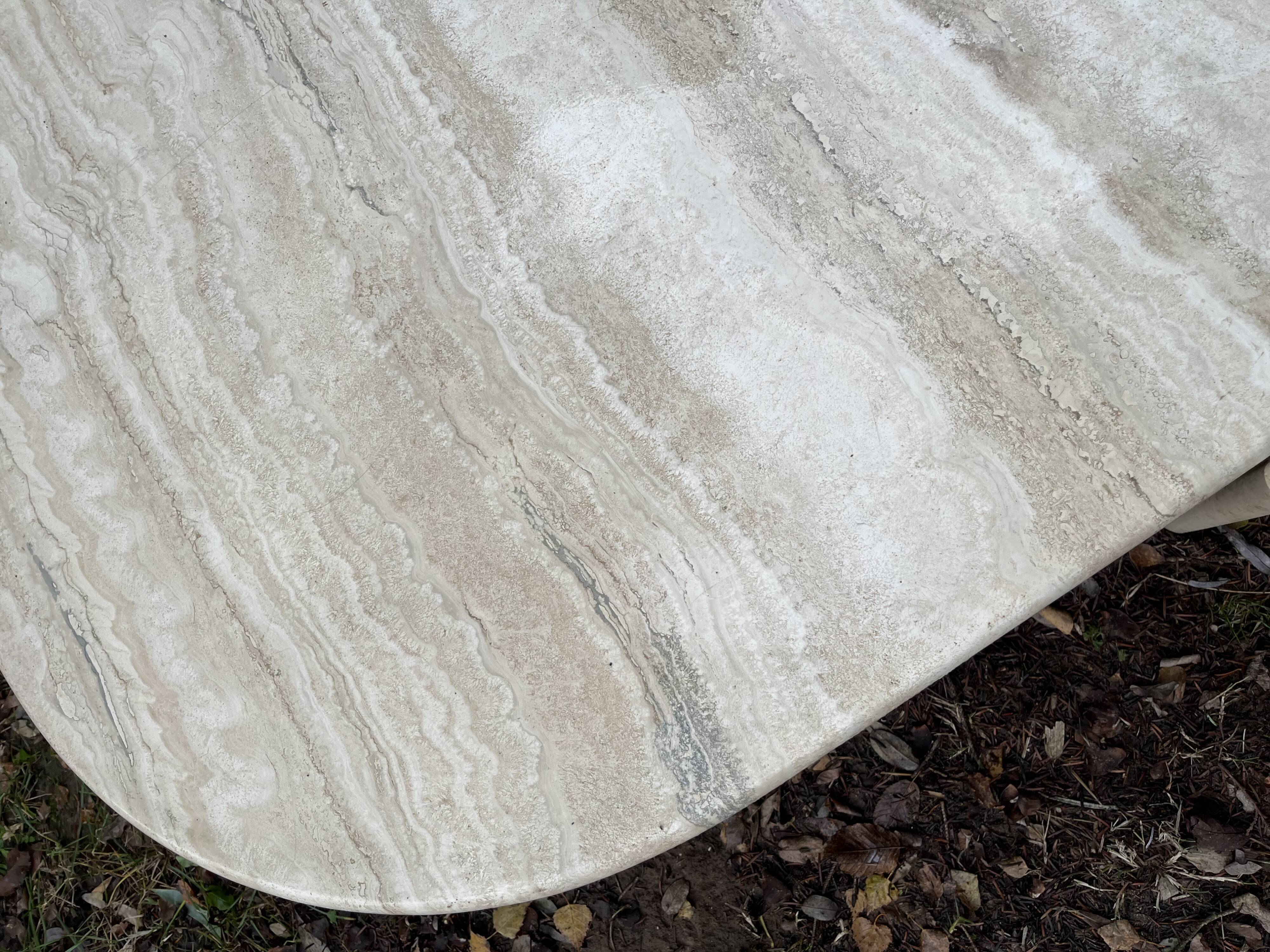 Travertine coffee table
