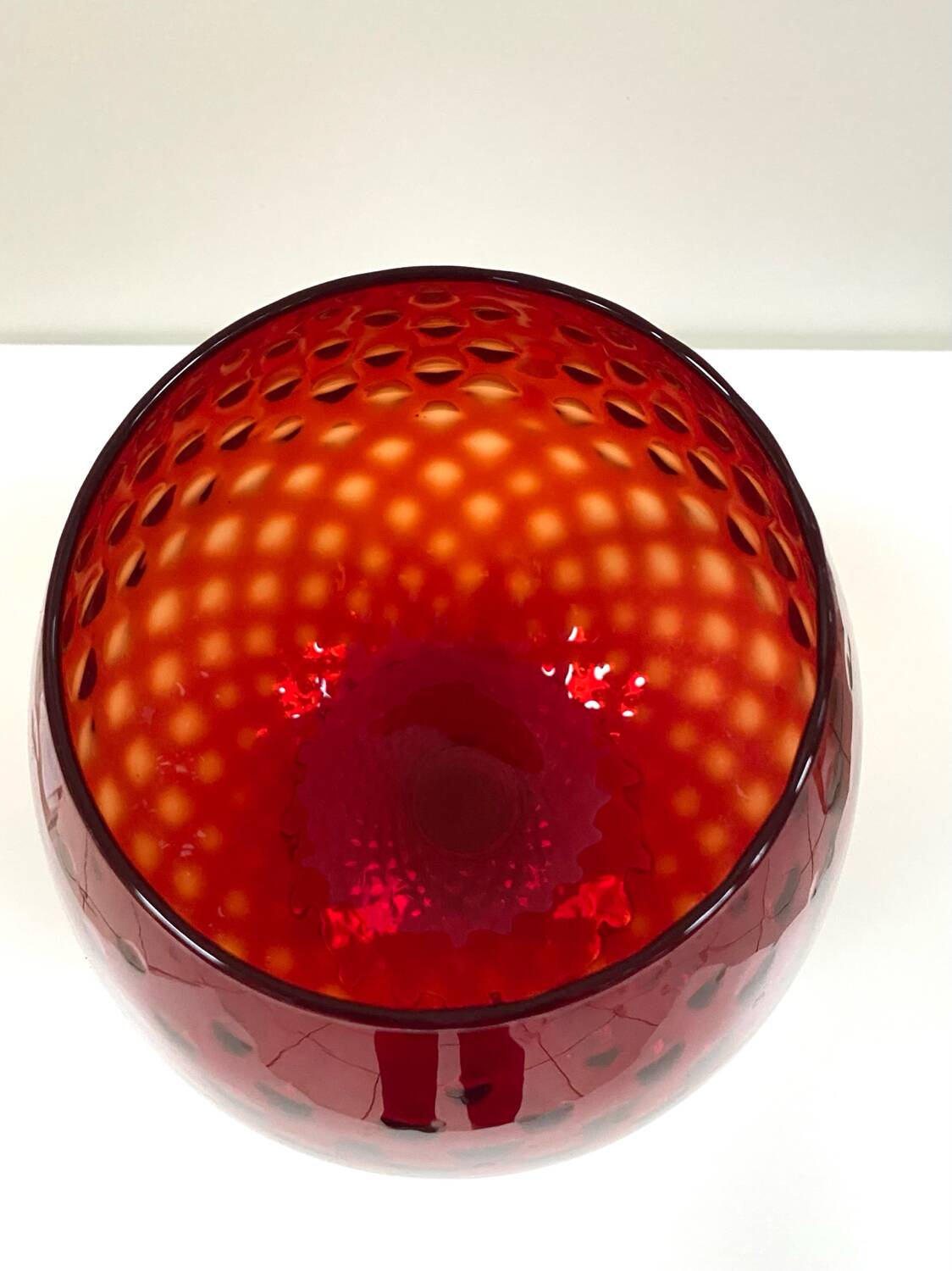 Large coupe vase from Empoli, Italy - 1950s