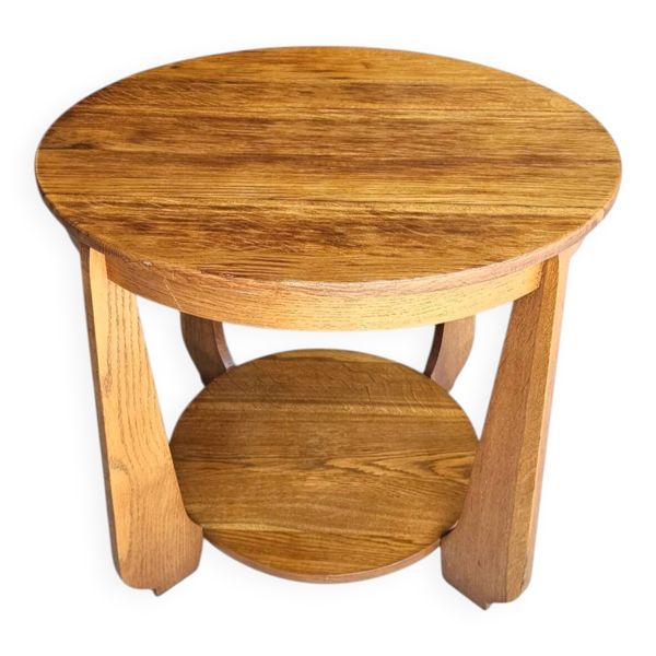 Table d'appoint en chêne Art Déco des années 1930