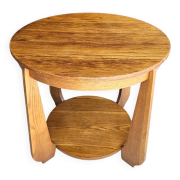 Table d'appoint en chêne Art Déco des années 1930