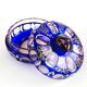 Biedermeier bonbonniere, cobalt glass, Egermann, Germany, 1930s