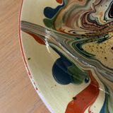 Glazed ceramic plate signed