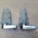 Pair of chrome Space Age wall lights