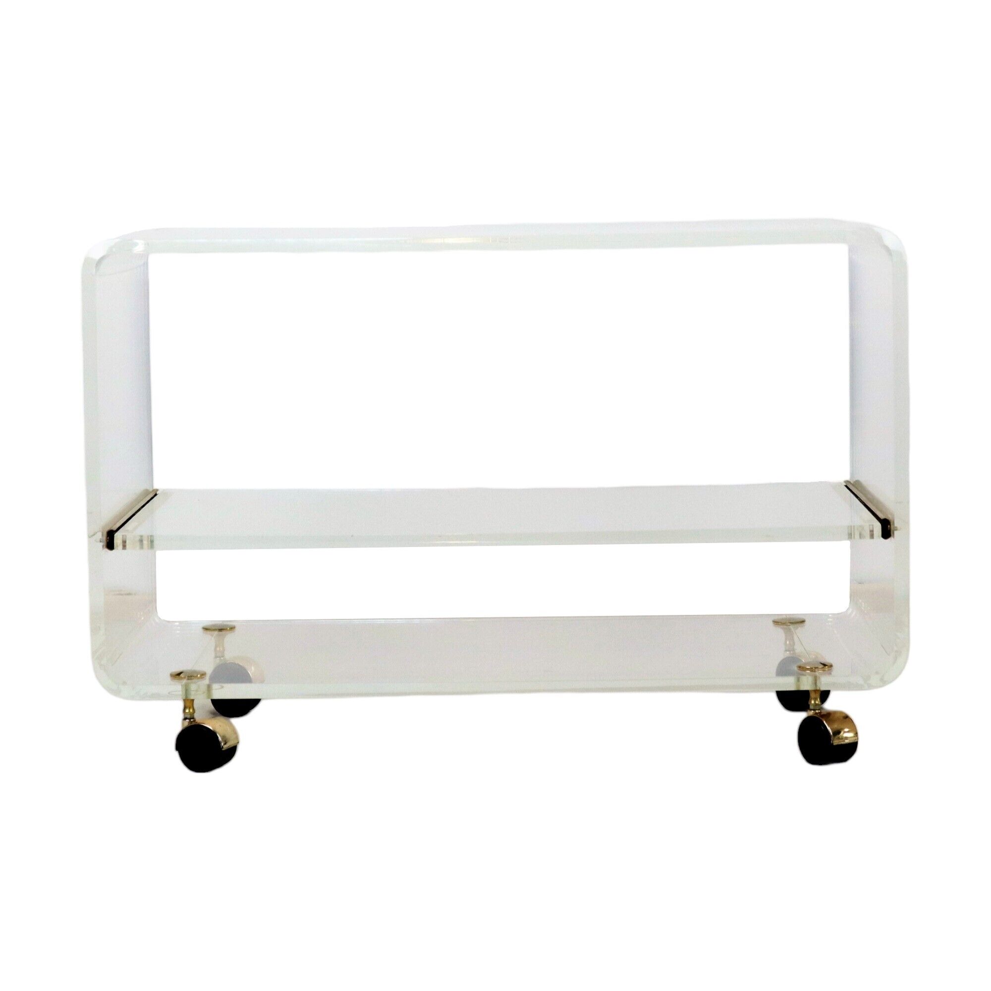 Design TV furniture Coffee table Plexiglas Perspex David Lange Les Invisibles 1970