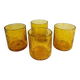 70s Blown Amber Whiskey Glasses