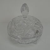 Bohemian cut glass jar 1960s