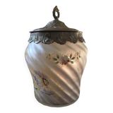 Bonbonnière art nouveau en verre émaillé