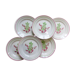 set de 6 assiettes plates