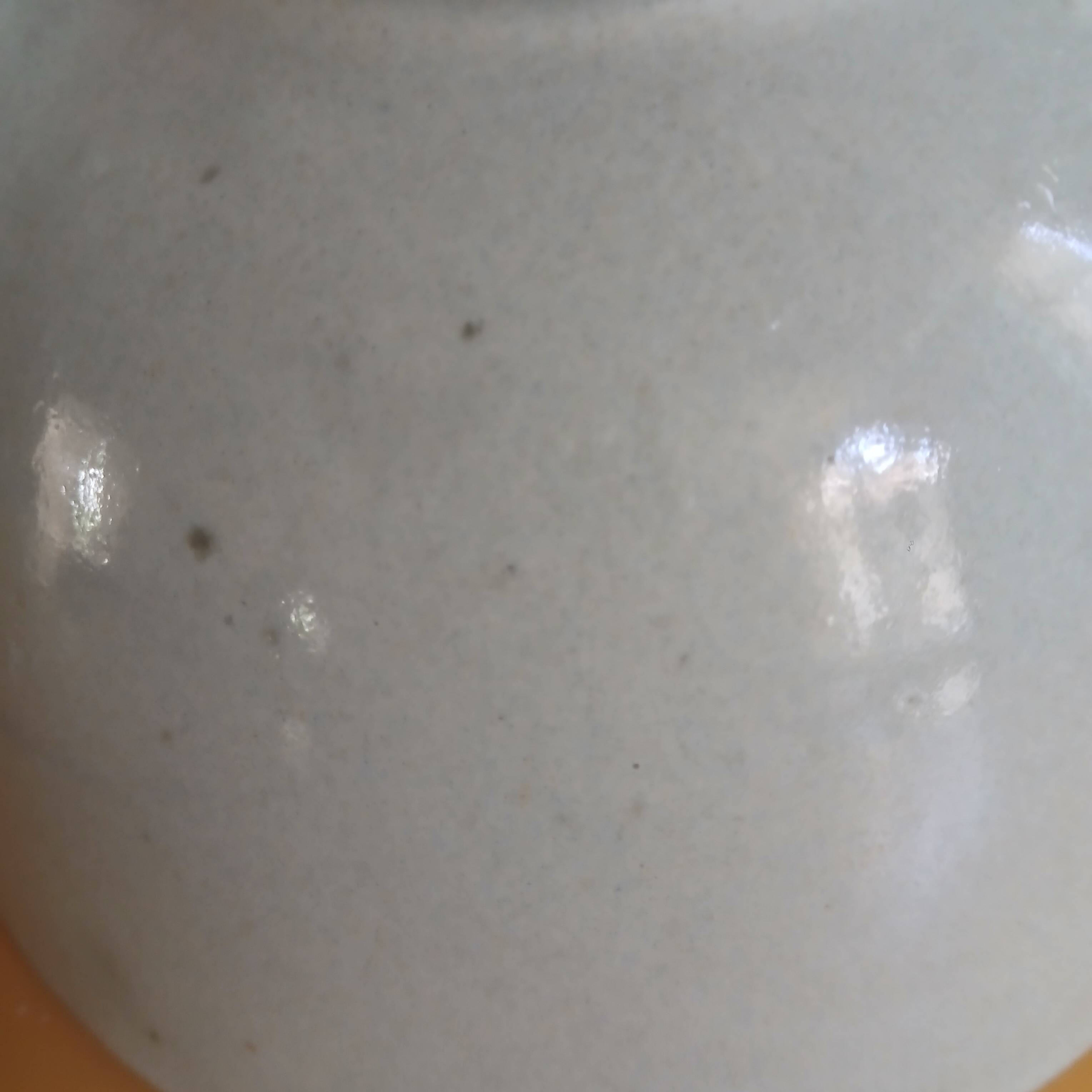 Vintage artisanal style glazed pottery teapot